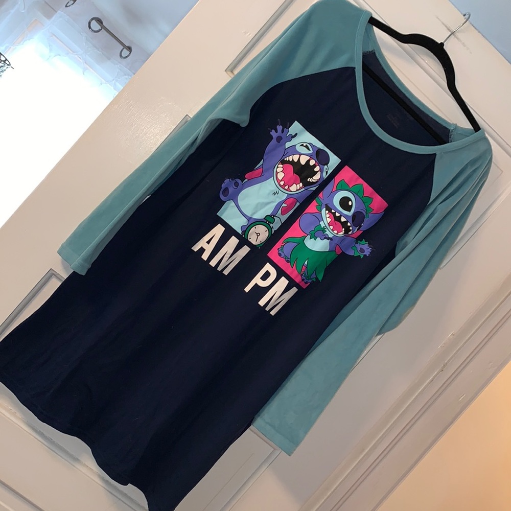 2X Disney stitch moody pajama sleep shirt nightgown